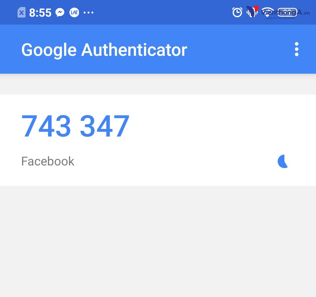 Lúc này, Google Authenticator sẽ tự động thêm tài khoản của bạn và tạo cho bạn một mã xác thực gồm 6 số.