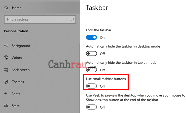 Thanh Taskbar trong Windows 10