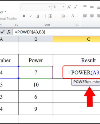 Hàm Power - hàm số mũ trong Excel